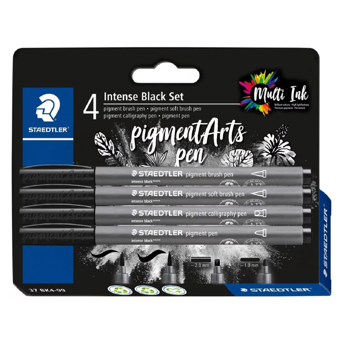 Staedtler Pigment Arts assorted - Intense Black 4 pcs