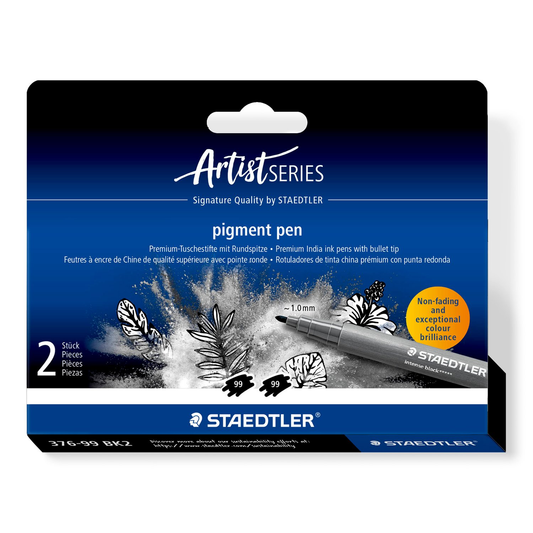 Staedtler Pigment Pen Blister card 2 pcs - Intense Black image 1