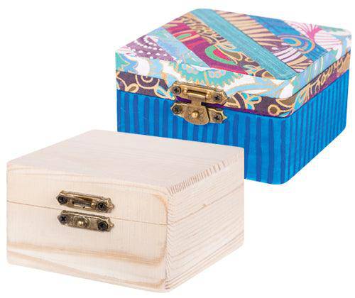 Zart Wooden Mini Square Jewellery Box