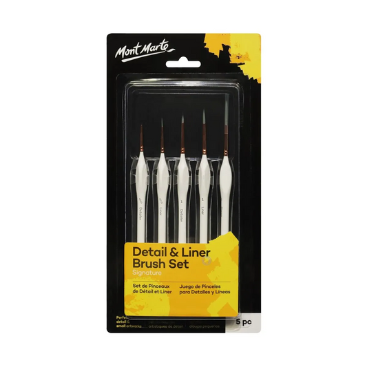 Mont Marte Detailer/Liner Brush Set 5pce Default Title