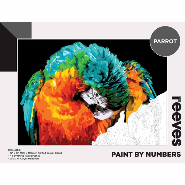 Reeves Paint By Numbers 12x16 inch - Parrot