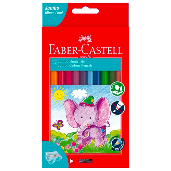 Faber-Castell Jumbo HEX Colour Pencil box of 12