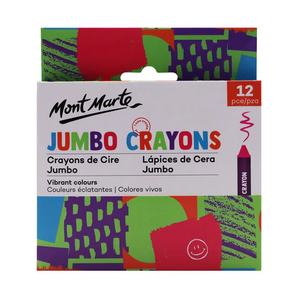 Mont Marte Jumbo Crayons 12pce