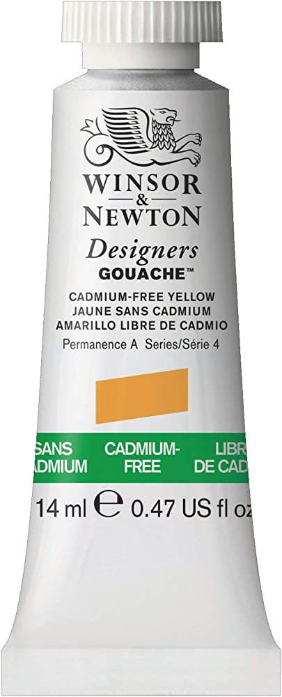 Winsor and Newton Designers Gouache 14ml S4 Cadmium Free Yellow