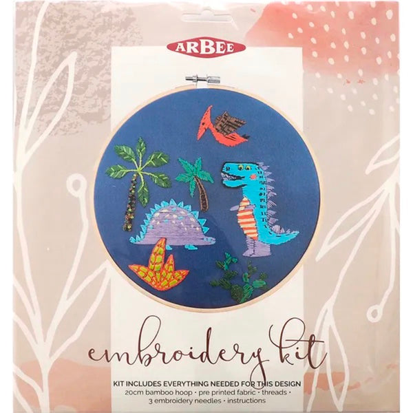 Arbee Embroidery Kit - Dinosaur Friends
