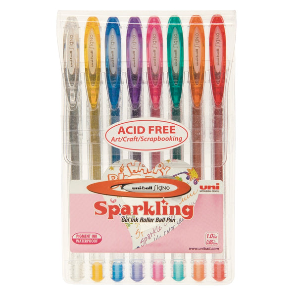 Uni-ball Signo Sparkling Gel Pen 1.0mm Set of 8