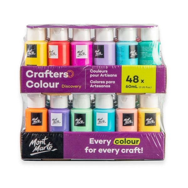 Mont Marte Crafters Colour Paint Set 48pc x 60ml