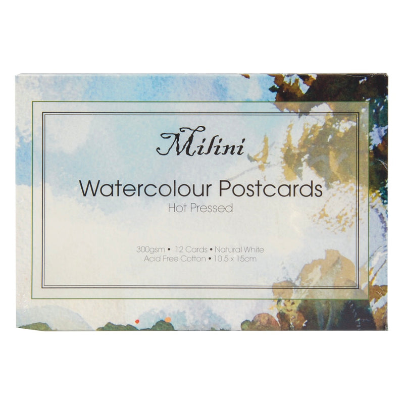 Milini Watercolour Postcards 300gsm Hot Press
