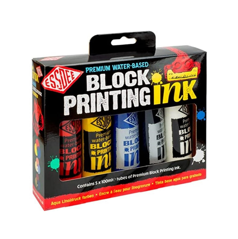 Essdee Block Printing Ink Primary Colours Pkt 5