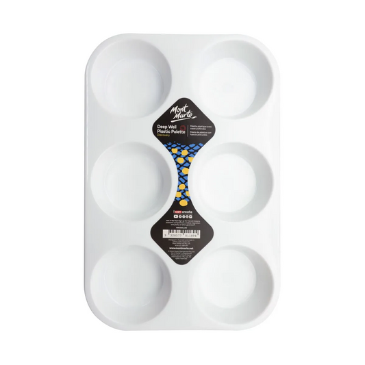 Mont Marte Deep Well Plastic Palette 6 hole Default Title