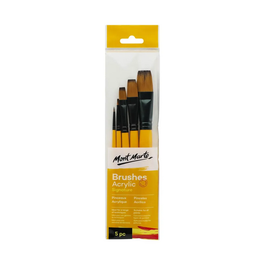 Mont Marte Gallery Series Brush Set Acrylic 5pce No.16 Default Title
