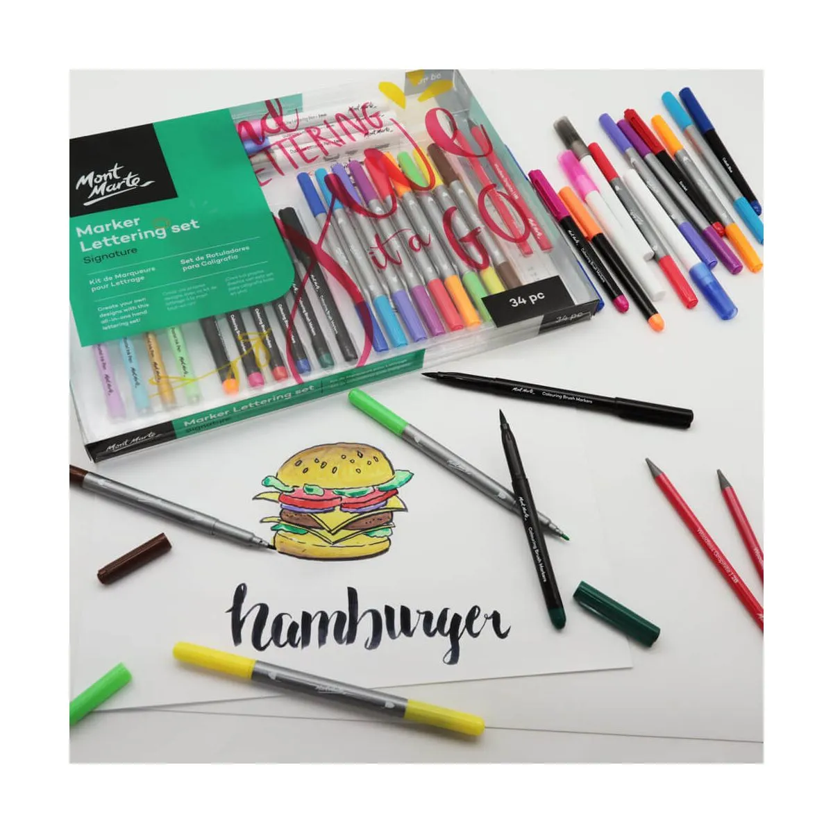 Mont Marte Marker Colour Lettering Set 34pc image 6