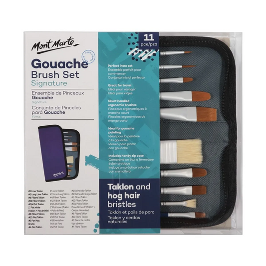 Mont Marte Signature Brush Set in Wallet 11pc - Gouache Default Title