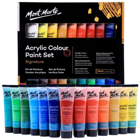 Mont Marte Studio Acrylic Paint Set 18pce x 36ml Default Title