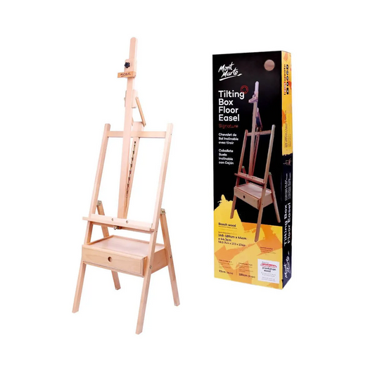 Mont Marte Tilting Box Floor Easel Beech Default Title
