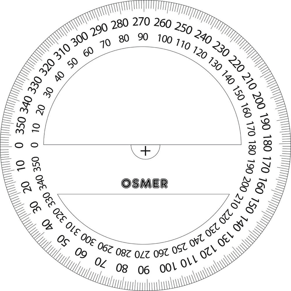 Osmer 360 Degree 10cm Protractor image 2