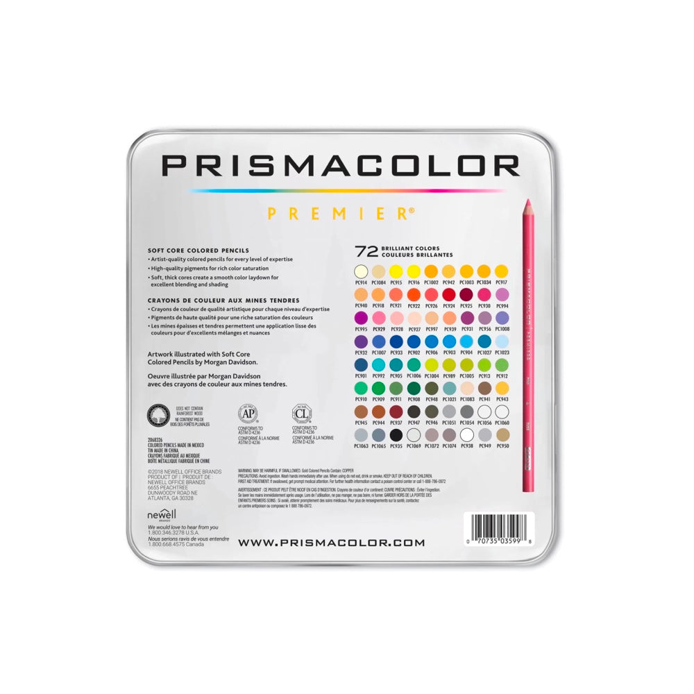 PRISMACOLOR Premier Coloured Pencil Tin of 72