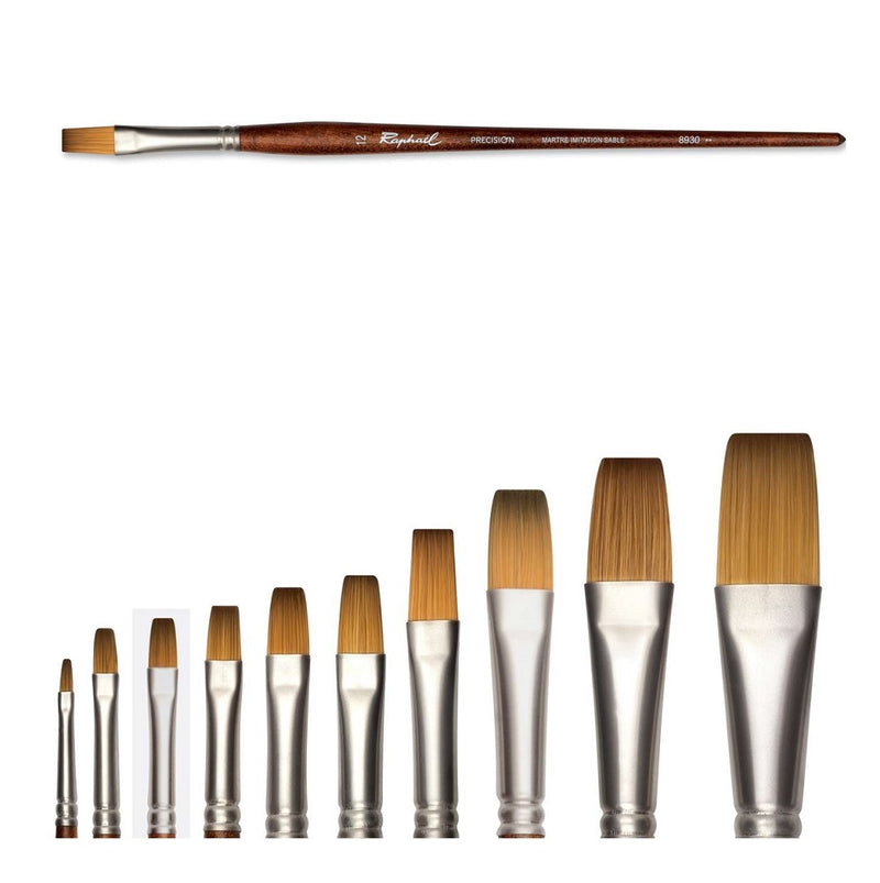 Raphael 8930 Precision Imitation Sable Brush - Flat