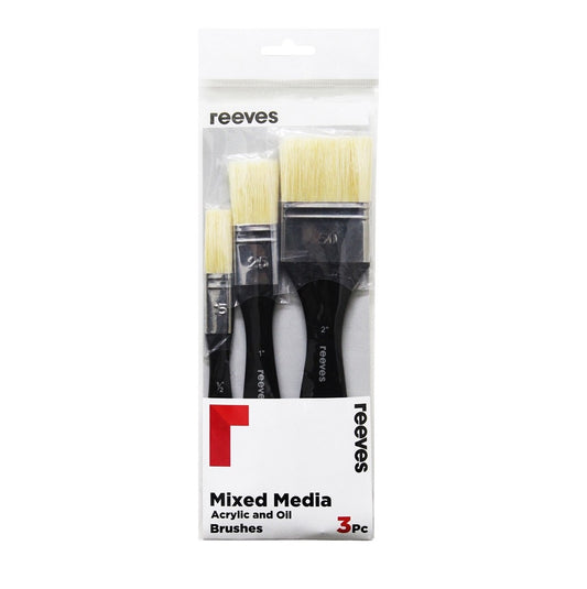 Reeves Mixed Media Brush Hog Spalter Pack of 3 Default Title