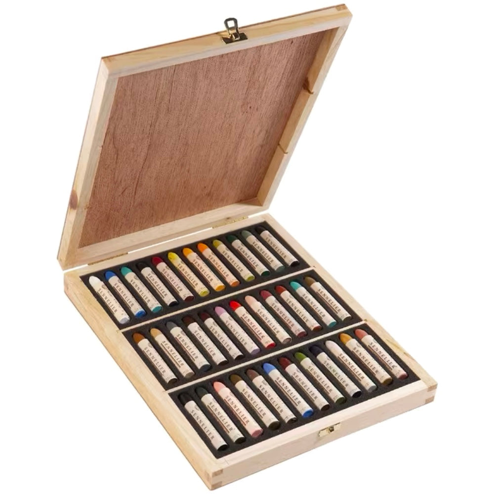 Sennelier Oil Pastels Set of 36 - wooden box Default Title