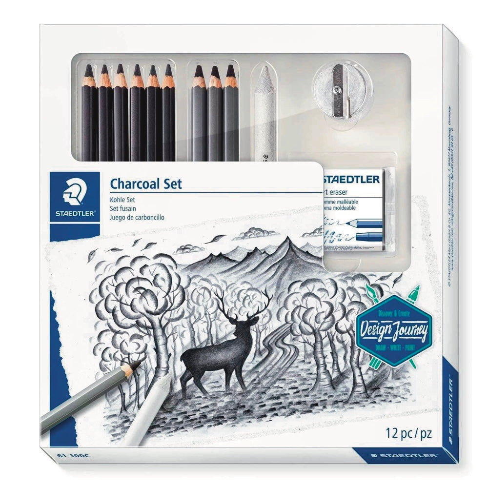 Staedtler Mixed Charcoal Set 12pc image 1