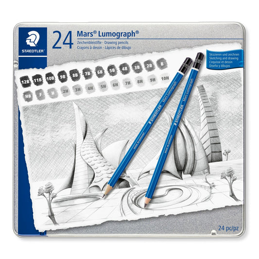 Staedtler Pencil Mars Lumograph Tin of 24 Default Title