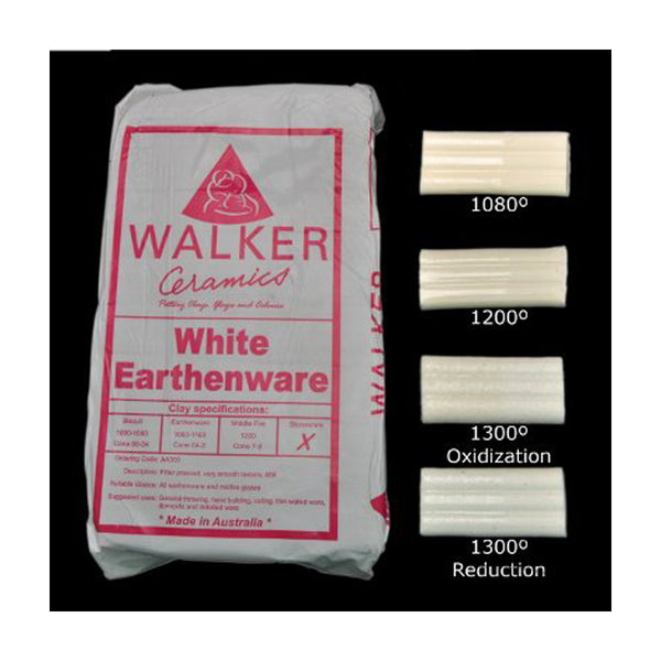 Walker White Earthenware Clay 10kg WE