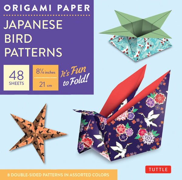 Origami Paper 21 x 21cm - Japanese Bird Patterns