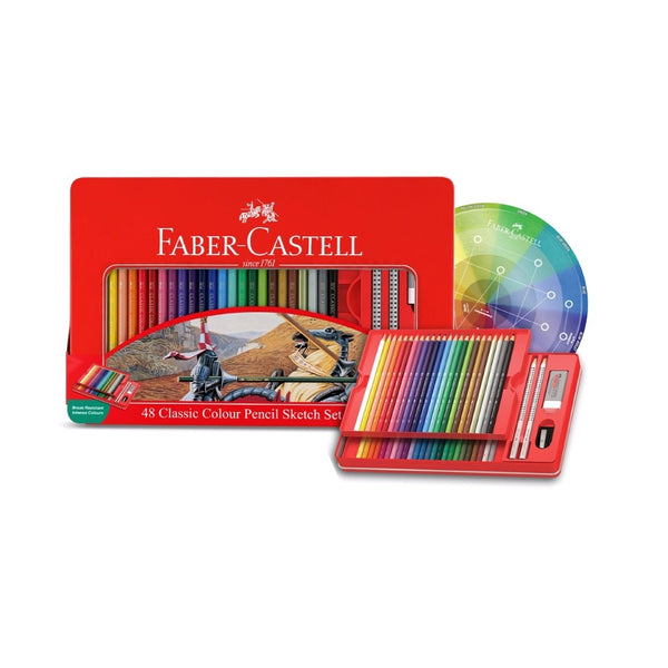 Faber-Castell Classic Pencil tin of 48 + Colour Wheel