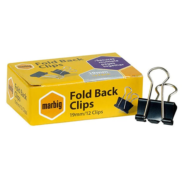 Black Fold Back Clip