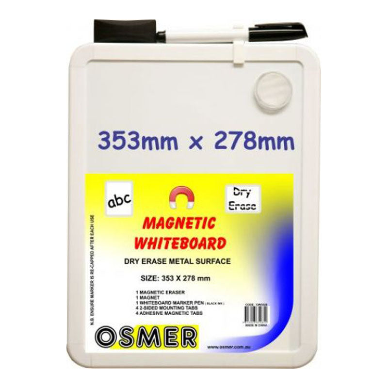 Osmer Magnetic Whiteboard 355 x 280mm