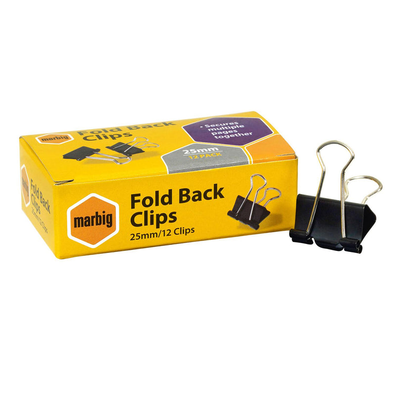 Black Fold Back Clip