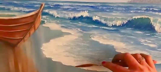 Discover the Magic of Cobra Water Mixable Oils with Katerina Lyutova's Sea Landscape