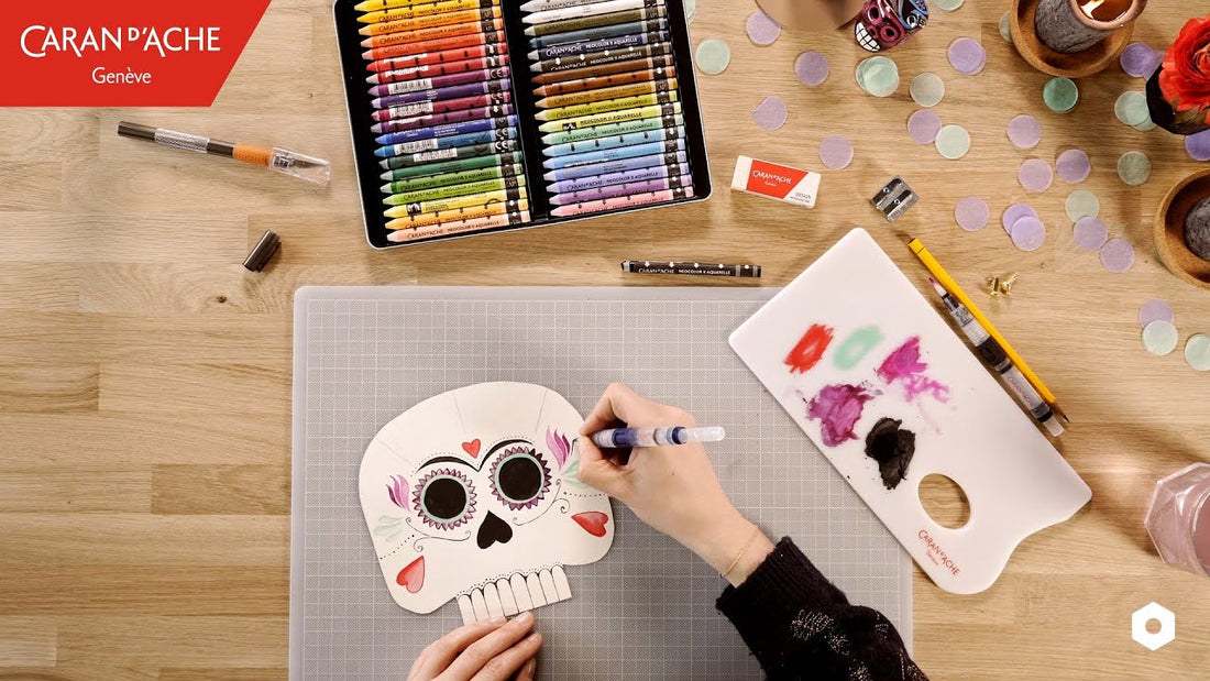DIY Playful Mask Tutorial | Caran d’Ache with NEOCOLOR II