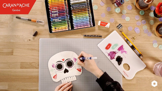 DIY Playful Mask Tutorial | Caran d’Ache with NEOCOLOR II