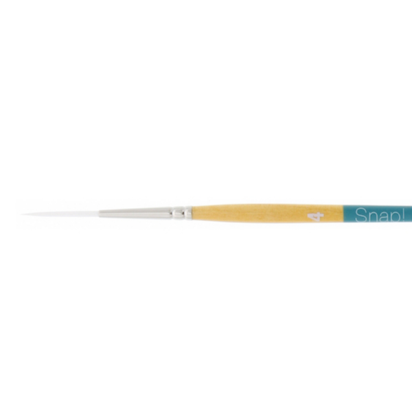 SNAP Brush 9850 Short Handle White Taklon Liner Size 4