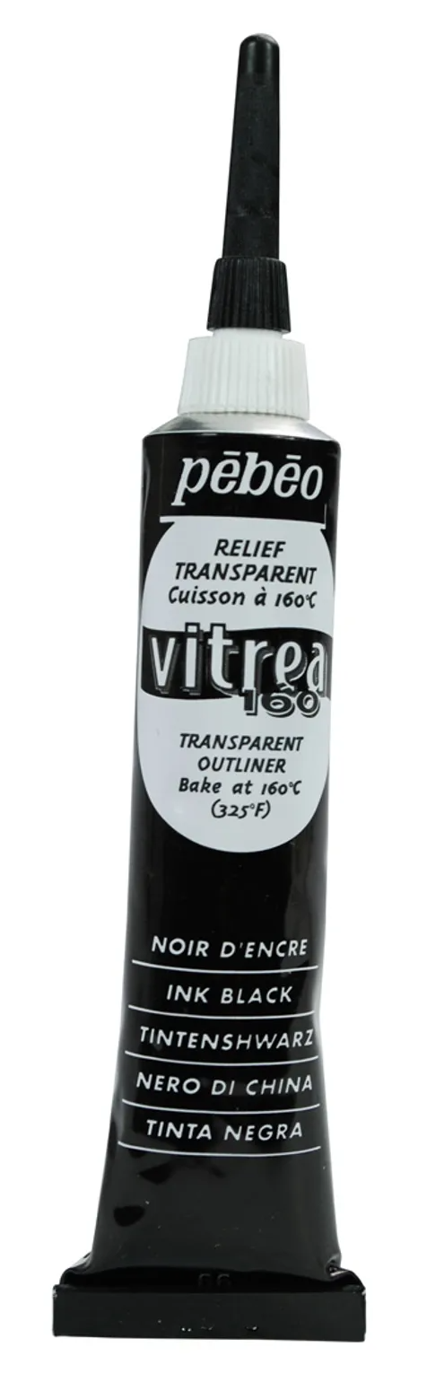 Pebeo Vitrea 160 Outliner 20ml 66 Ink Black