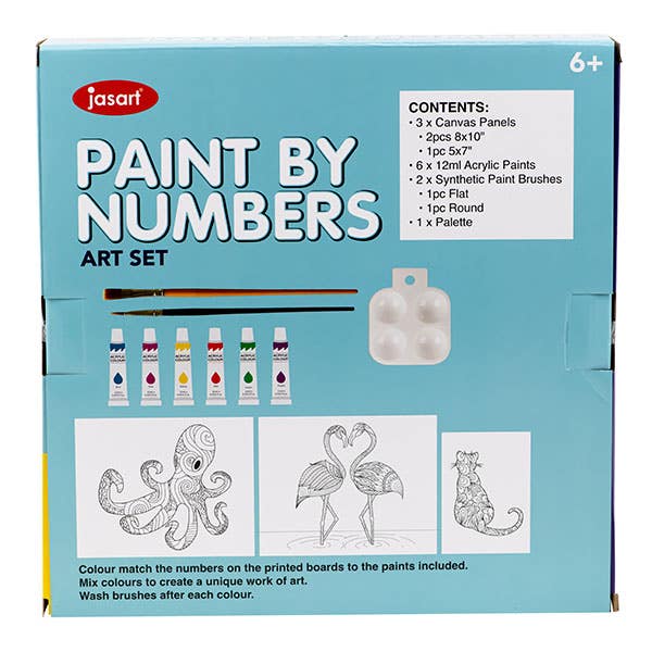 Jasart Paint by Numbers Art Set - 3 Designs