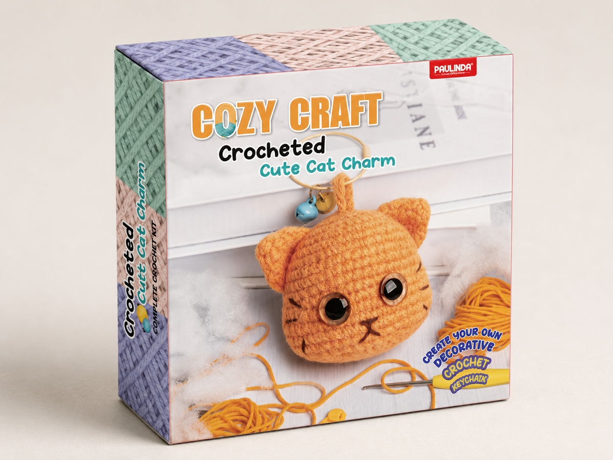 Cozy Craft Crochet Kit - Cute Cat Charm Default Title