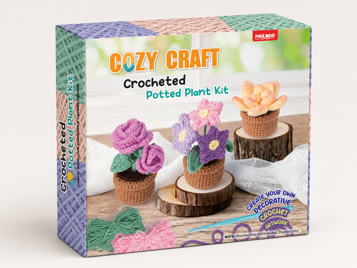 Cozy Craft Crochet Kit - Potted Plant