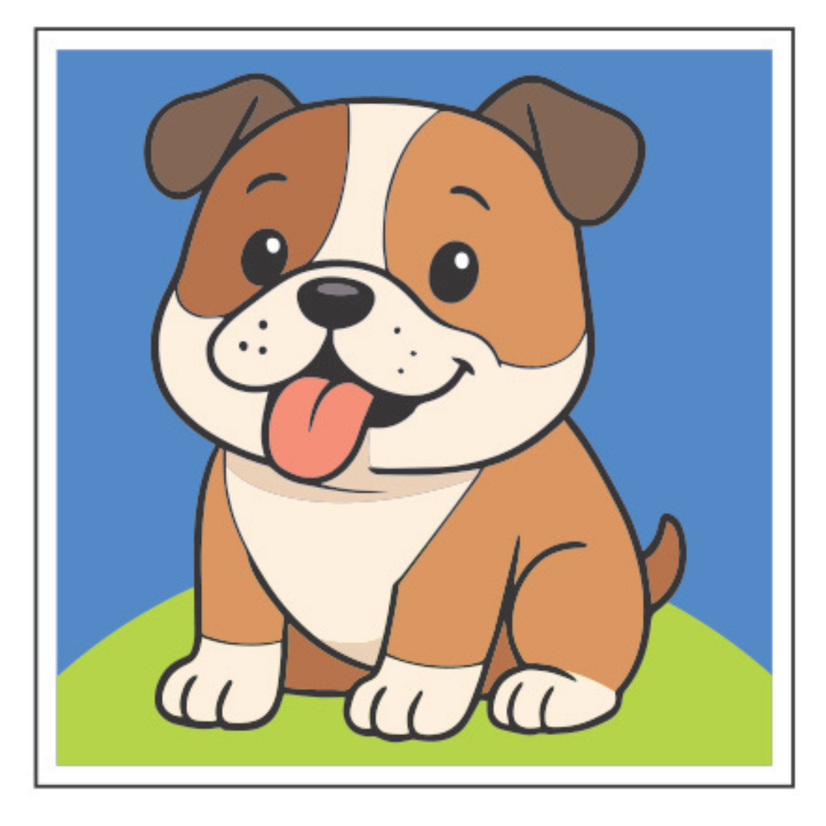 Smudgi Kids Colouring Canvas 25 x 25cm - Puppy
