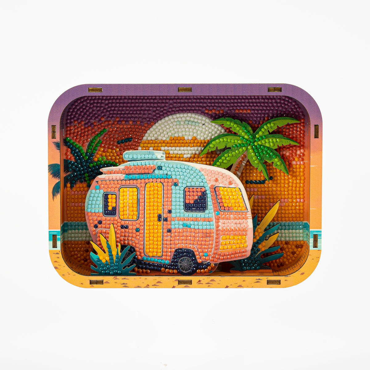 Diamond Dotz Shadow Box Diamond Painting Kit 20 x 15cm - Holiday Caravan