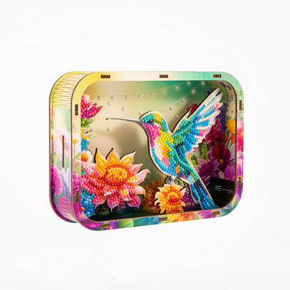 Diamond Dotz Shadow Box Diamond Painting Kit 20 x 15cm - Hummingbird