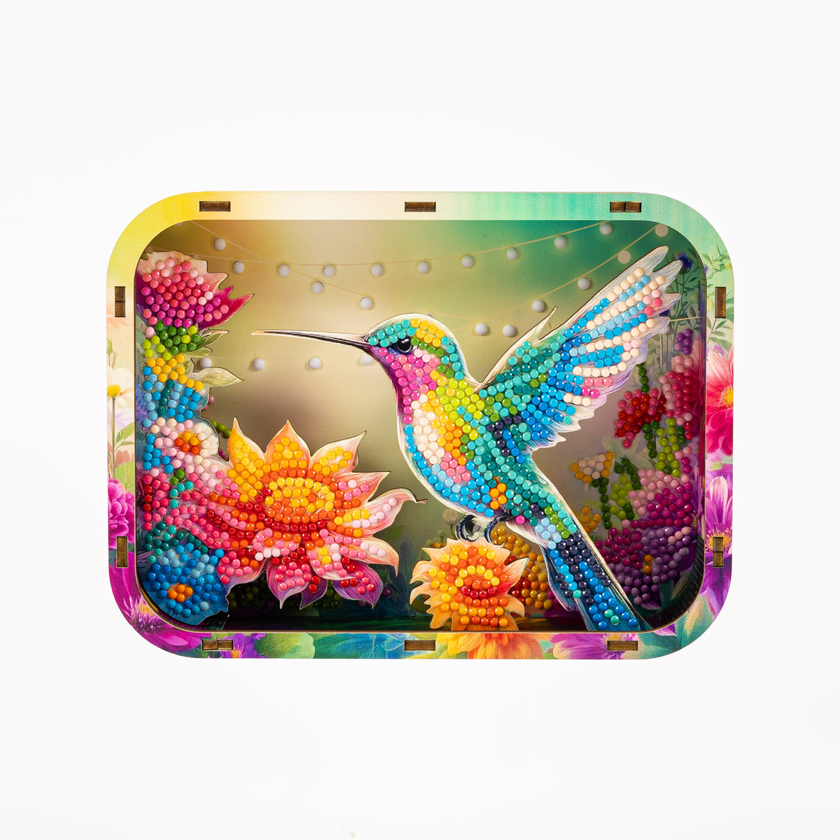Diamond Dotz Shadow Box Diamond Painting Kit 20 x 15cm - Hummingbird