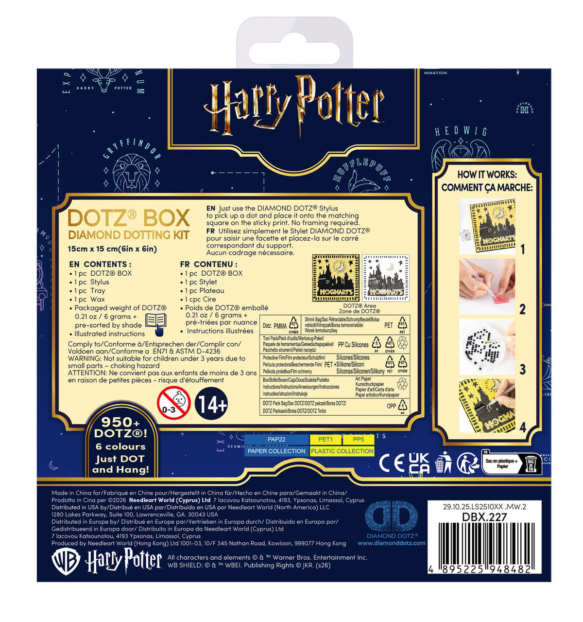 Diamond Dotz Harry Potter Dotz Box Diamond Painting Kit 15 x 15cm - Hogwarts Is My Home