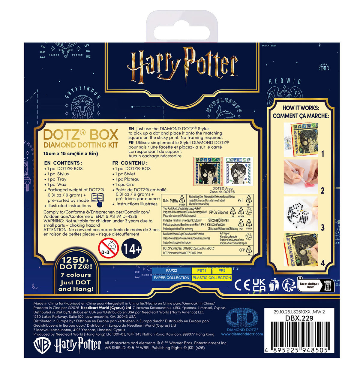 Diamond Dotz Harry Potter Dotz Box Diamond Painting Kit 15 x 15cm - Potter's Power