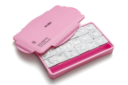 HIMI Jelly Cup Gouache Paint Set 18 x 30g - Pink Case