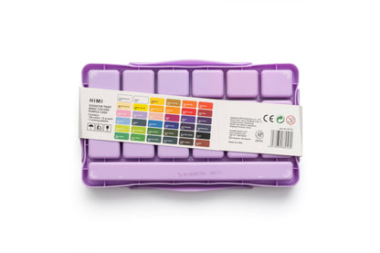 HIMI Twin Cup Jelly Gouache Paint Set 36 x 12g - Purple Case