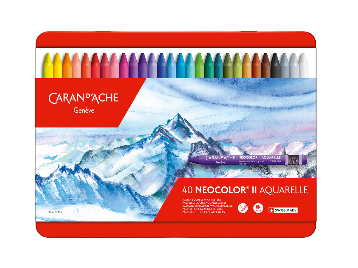 Caran DAche NEOCOLOR II Water Soluble Wax Pastel x 40