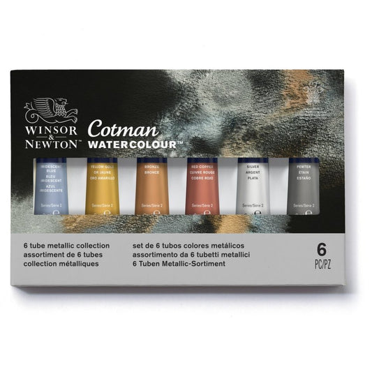 Winsor Newton COTMAN WC Metallic Set of 6 x 8ml Default Title